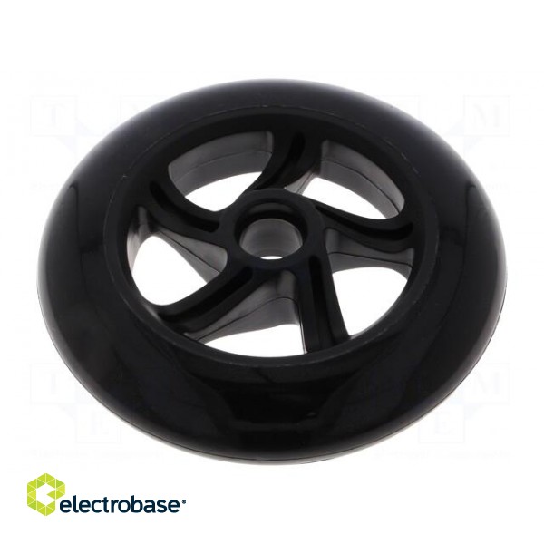 Wheel | black | Pcs: 1 | push-in | Ø: 144mm | Plating: rubber | W: 29mm