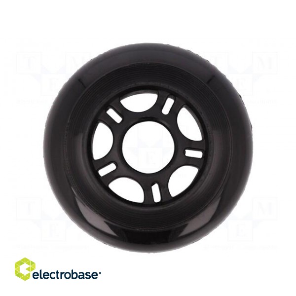 Wheel | black | Pcs: 1 | push-in | Ø: 84mm | Plating: polyurethane | W: 24mm