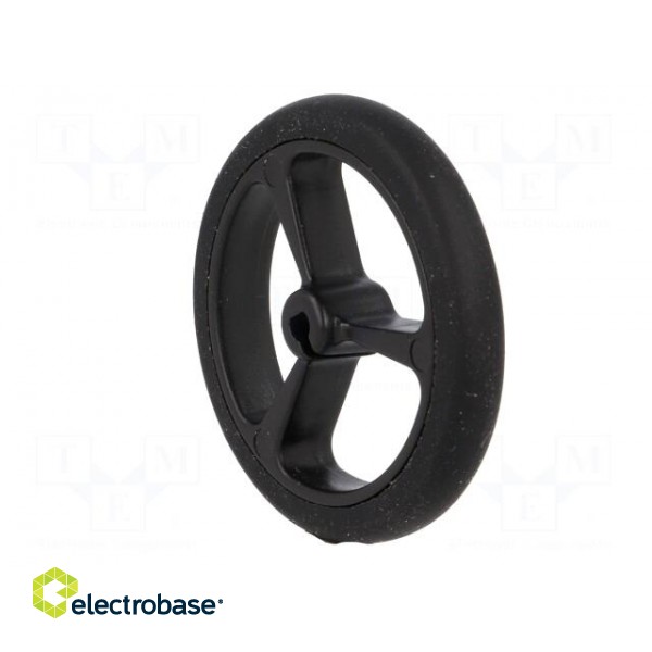 Wheel | black | Shaft: D spring | push-in | Ø: 40mm | Shaft dia: 3mm image 4