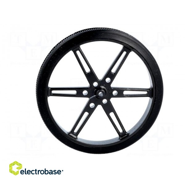 Wheel | black | Shaft: D spring | Pcs: 2 | push-in | Ø: 80mm | W: 10mm image 3