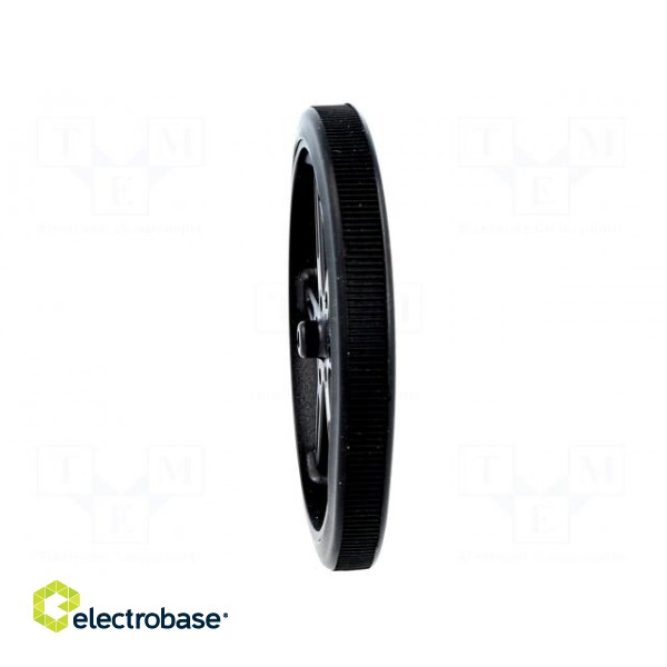 Wheel | black | Shaft: D spring | push-in | Ø: 80mm | Shaft dia: 3mm image 5