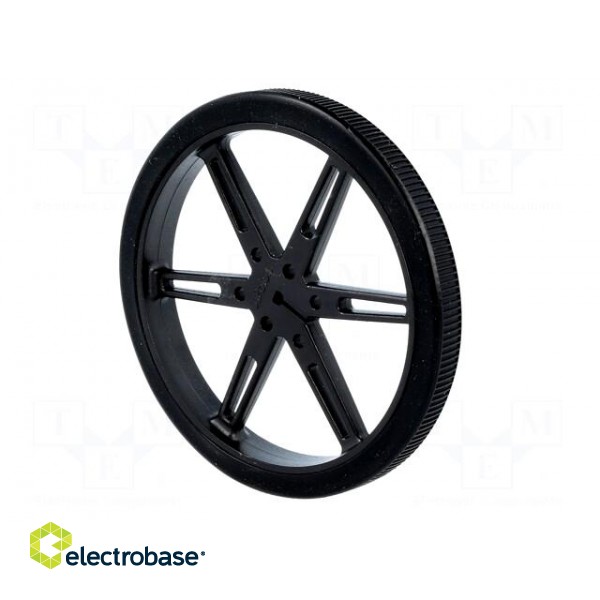 Wheel | black | Shaft: D spring | push-in | Ø: 80mm | Shaft dia: 3mm image 8