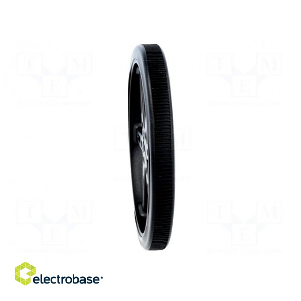 Wheel | black | Shaft: D spring | push-in | Ø: 80mm | Shaft dia: 3mm image 9