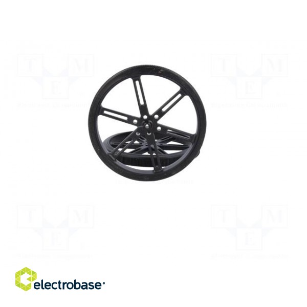 Wheel | black | Shaft: D spring | Pcs: 2 | push-in | Ø: 90mm | W: 10mm image 7