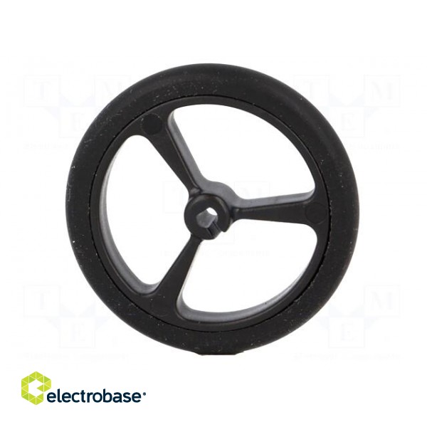 Wheel | black | Shaft: D spring | Pcs: 2 | push-in | Ø: 40mm | W: 7mm paveikslėlis 3