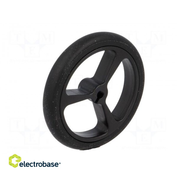 Wheel | black | Shaft: D spring | Pcs: 2 | push-in | Ø: 40mm | W: 7mm фото 6