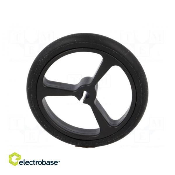 Wheel | black | Shaft: D spring | Pcs: 2 | push-in | Ø: 40mm | W: 7mm paveikslėlis 7