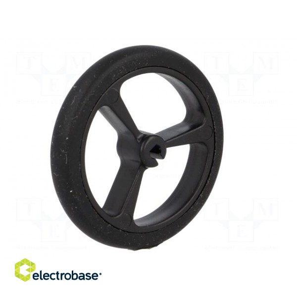 Wheel | black | Shaft: D spring | Pcs: 2 | push-in | Ø: 40mm | W: 7mm фото 2