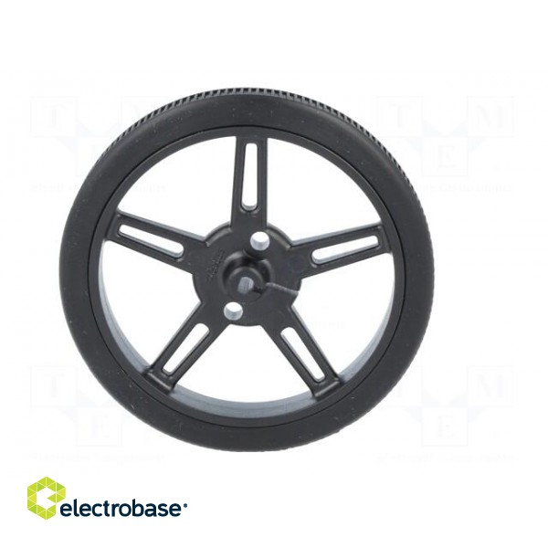 Wheel | black | Shaft: D spring | Pcs: 2 | push-in | Ø: 60mm | W: 8mm image 9