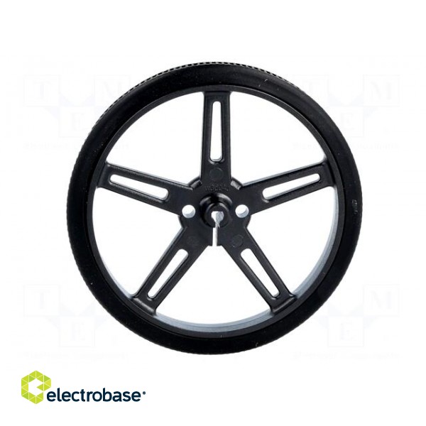 Wheel | black | Shaft: D spring | Pcs: 2 | push-in | Ø: 70mm | W: 8mm image 3