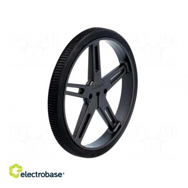 Wheel | black | Shaft: D spring | Pcs: 2 | push-in | Ø: 70mm | W: 8mm image 6