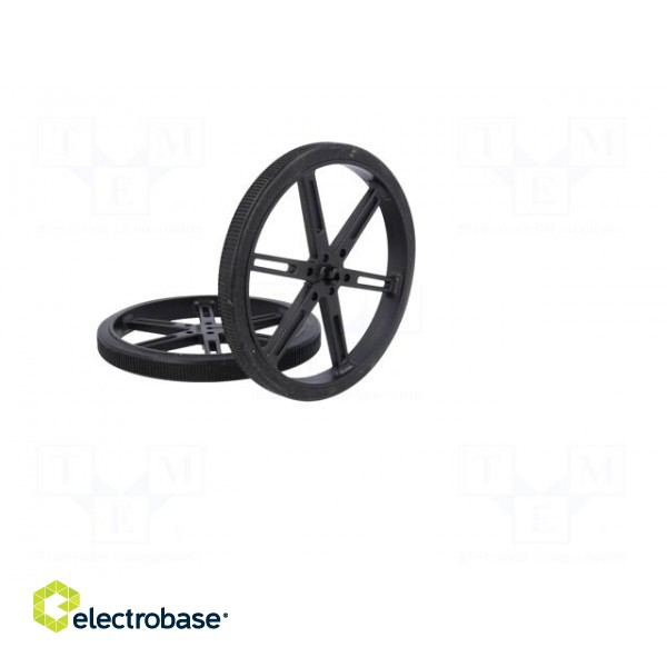 Wheel | black | Shaft: D spring | Pcs: 2 | push-in | Ø: 90mm | W: 10mm фото 6