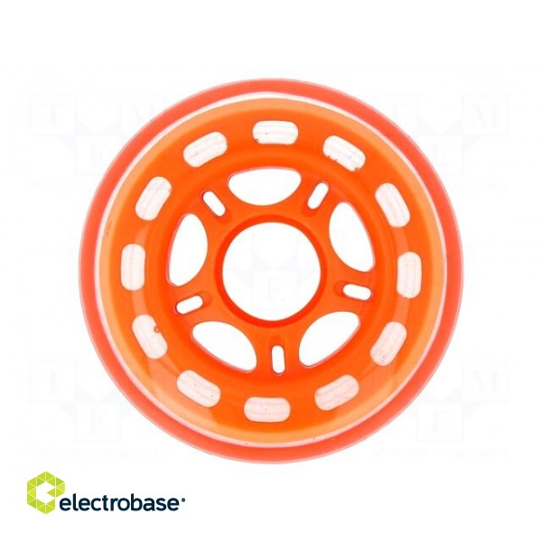 Wheel | orange | Shaft: smooth | push-in | Ø: 75mm | Shaft dia: 22mm