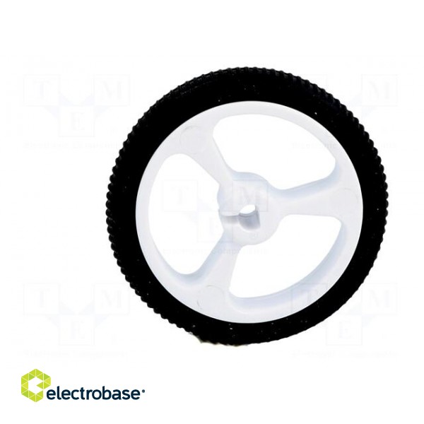 Wheel | white | Shaft: D spring | Pcs: 2 | push-in | Ø: 32mm | W: 7mm image 3