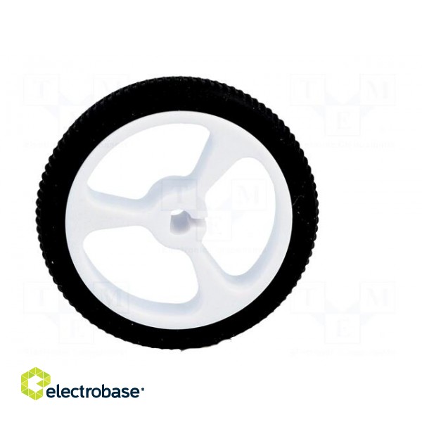 Wheel | white | Shaft: D spring | Pcs: 2 | push-in | Ø: 32mm | W: 7mm image 7