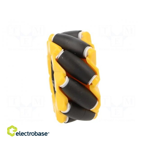 Wheel | yellow-black | Shaft: screw | screw | Ø: 80mm | Plating: rubber image 5
