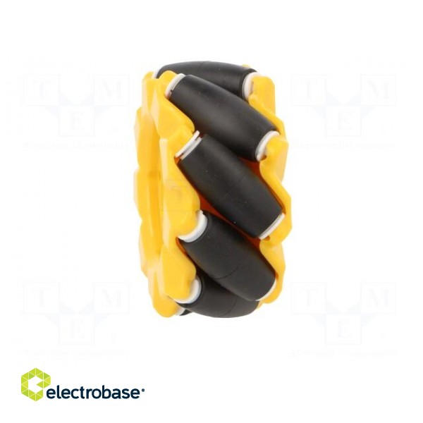 Wheel | yellow-black | Shaft: screw | screw | Ø: 80mm | Plating: rubber image 9