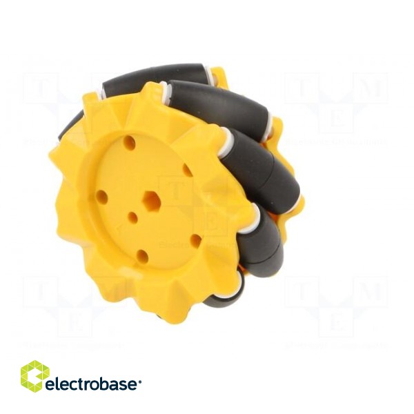 Wheel | yellow-black | Shaft: screw | screw | Ø: 80mm | Plating: rubber image 8