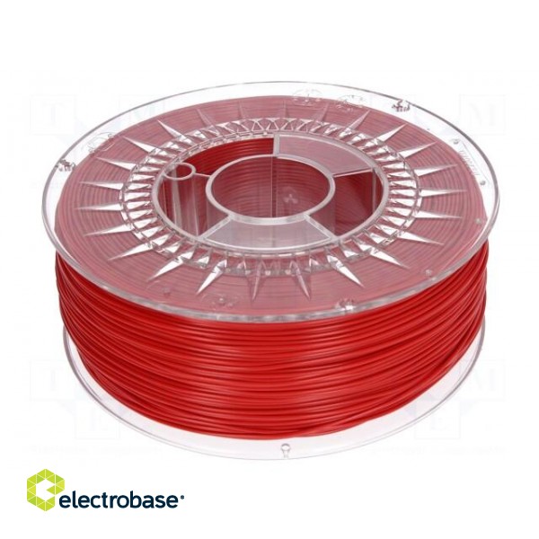 Filament: ABS+ | Ø: 1.75mm | red | 230÷240°C | 1kg | Table temp: 90÷100°C