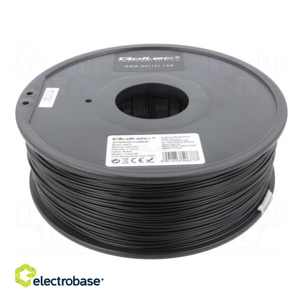 Filament: ABS PRO | 1.75mm | black | 220÷260°C | 1kg