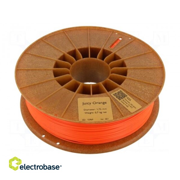 Filament: ASA | 1.75mm | orange | 220÷250°C | 700g