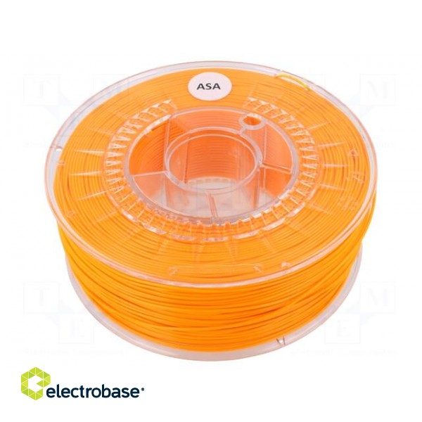 Filament: ASA | 1.75mm | orange (bright) | 230÷240°C | 1kg | soluble