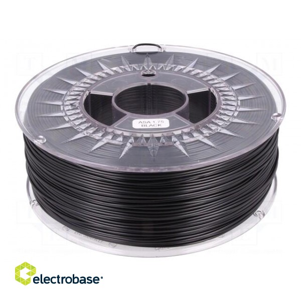 Filament: ASA | Ø: 1.75mm | black | 230÷240°C | 1kg | soluble
