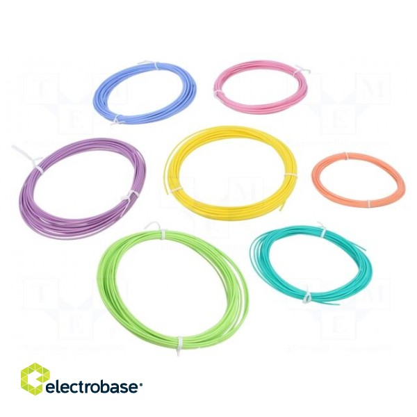 Filament: multipack | Ø: 1.75mm | Kit: PLA Pastel | 7pcs | L: 10mm