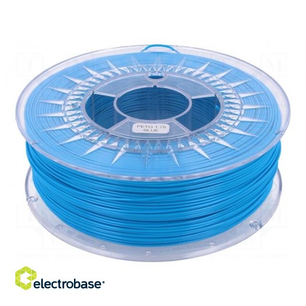 Filament: PET-G | 1.75mm | azure blue | 220÷250°C | 1kg | ±0,05mm