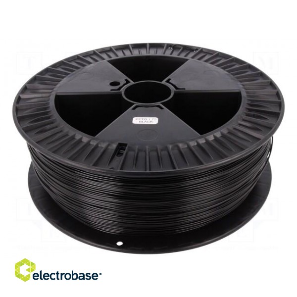 Filament: PET-G | 1.75mm | black | 220÷250°C | 2kg | ±0,05mm