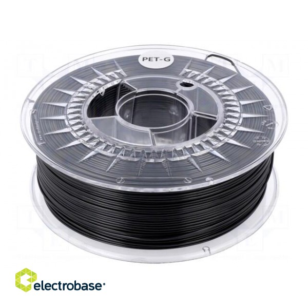 Filament: PET-G | 1.75mm | dark grey | 220÷250°C | 1kg | ±0,05mm
