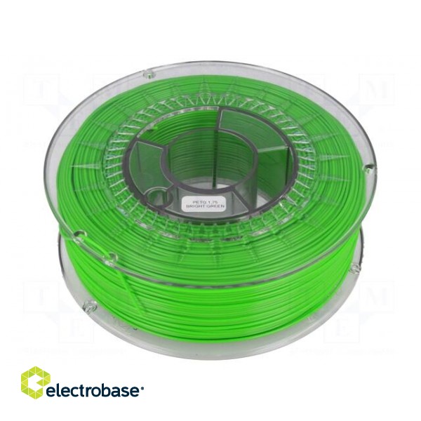 Filament: PET-G | 1.75mm | green (light) | 220÷250°C | 1kg | ±0,05mm