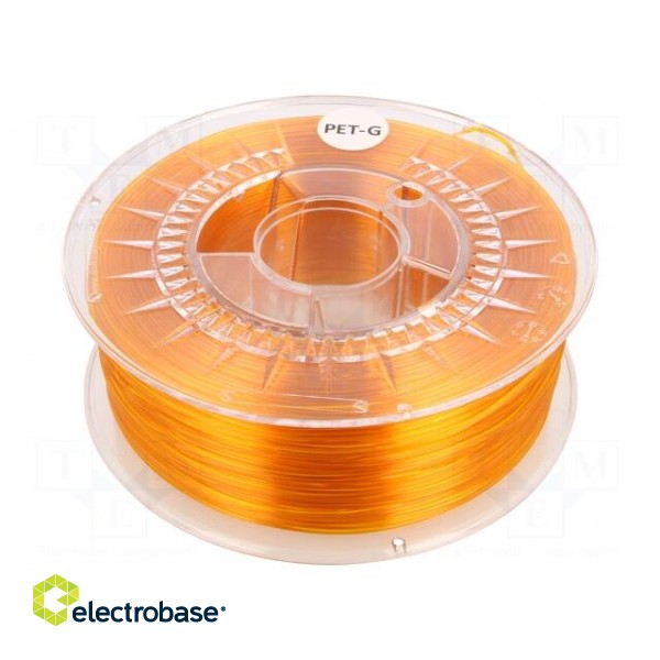 Filament: PET-G | Ø: 1.75mm | orange,transparent | 220÷250°C | 1kg