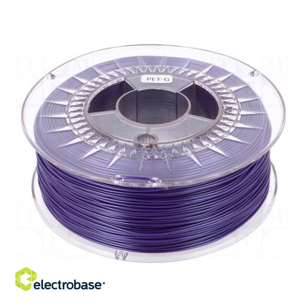 Filament: PET-G | 1.75mm | violet | 220÷250°C | 1kg | ±0,05mm