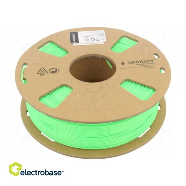 Filament: PLA | 1.75mm | bright green | 190÷220°C | 1kg
