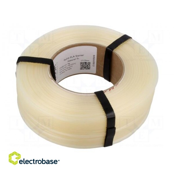 Filament: PLA | 1.75mm | natural (transparent) | 190÷225°C | 1kg