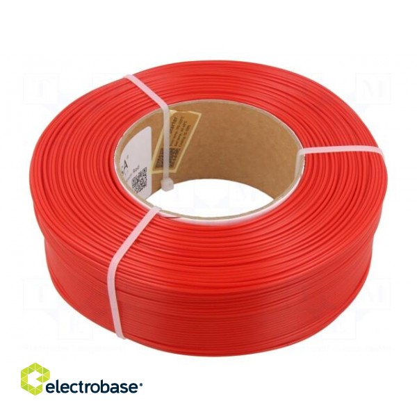 Filament: PLA | 1.75mm | red | 185÷225°C | 1kg | Table temp: 40÷60°C