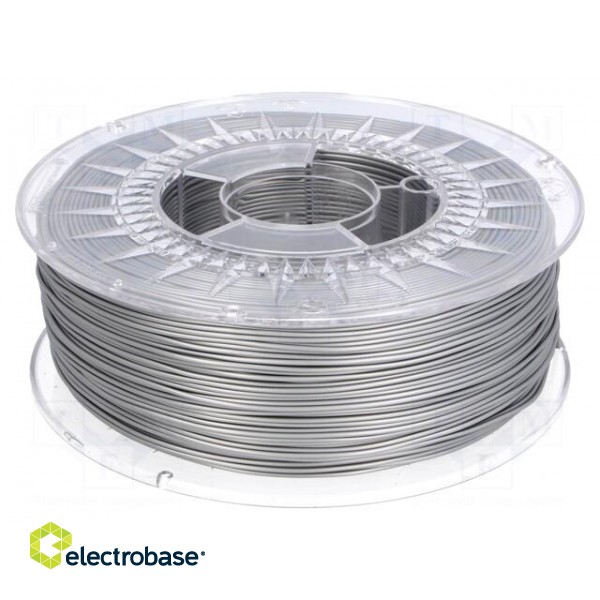 Filament: PLA | 1.75mm | silver | 195°C | 1kg