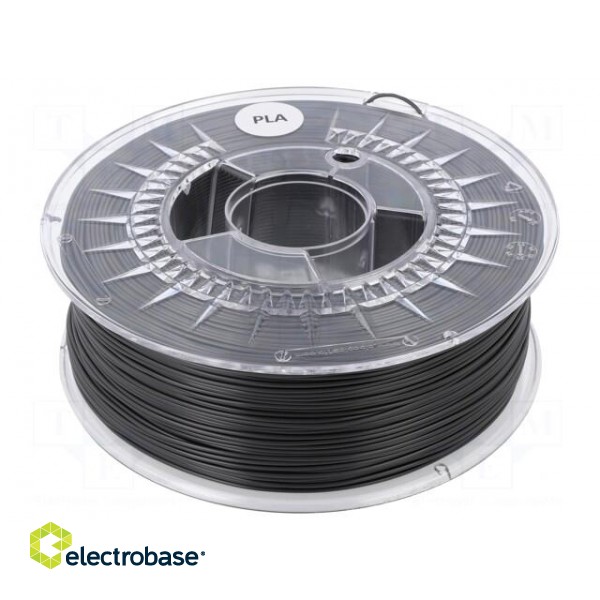 Filament: PLA | 1.75mm | dark grey | 200÷235°C | 1kg | ±0,05mm