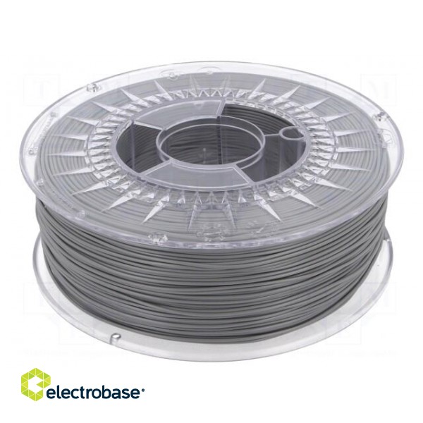 Filament: PLA | 1.75mm | grey | 200÷235°C | 1kg | ±0,05mm