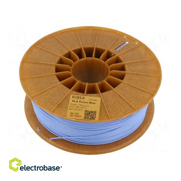 Filament: PLA Pastle | 1.75mm | blue | 185÷225°C | 1kg