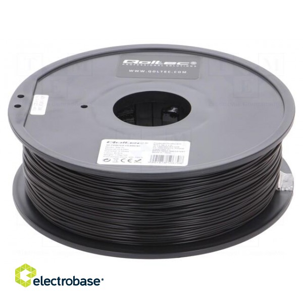 Filament: PLA PRO | 1.75mm | black | 205÷225°C | 1kg | ±0,05mm