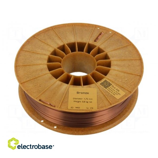 Filament: PLA SILK | 1.75mm | bronze | 195÷225°C | 800g