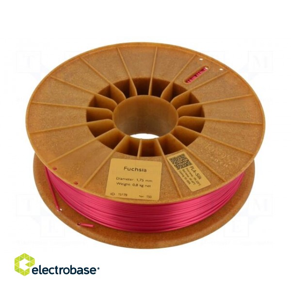 Filament: PLA SILK | 1.75mm | fuchsia | 195÷225°C | 800g