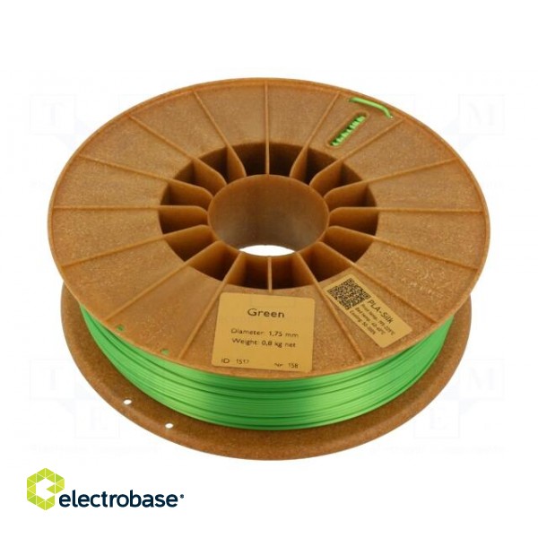 Filament: PLA SILK | 1.75mm | green | 195÷225°C | 800g