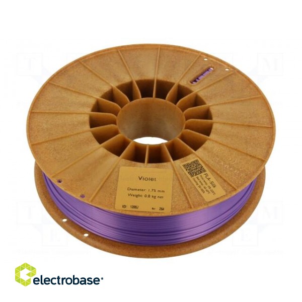Filament: PLA SILK | 1.75mm | violet | 195÷225°C | 800g