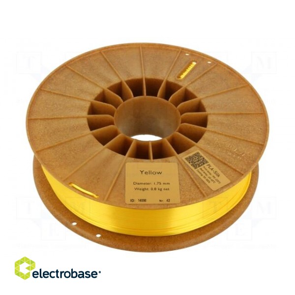 Filament: PLA SILK | 1.75mm | yellow | 195÷225°C | 800g