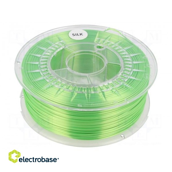 Filament: SILK | Ø: 1.75mm | green (light) | 225÷245°C | 1kg