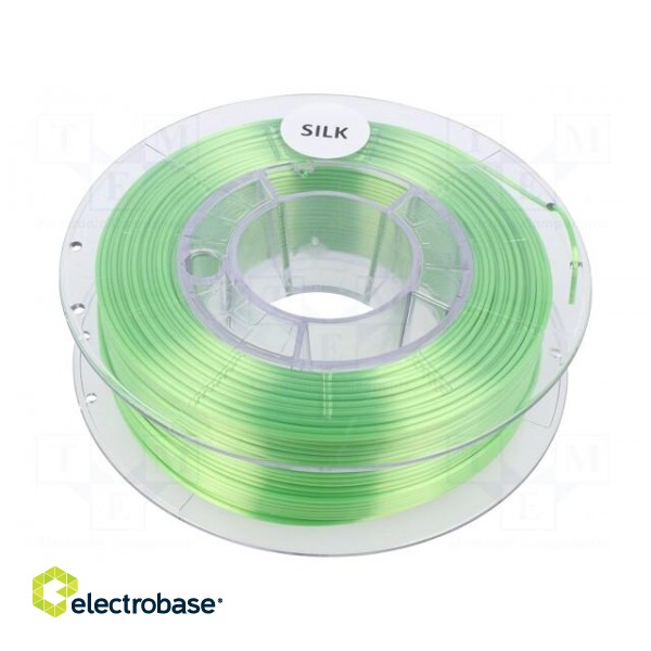 Filament: SILK | Ø: 1.75mm | green (light) | 225÷245°C | 330g