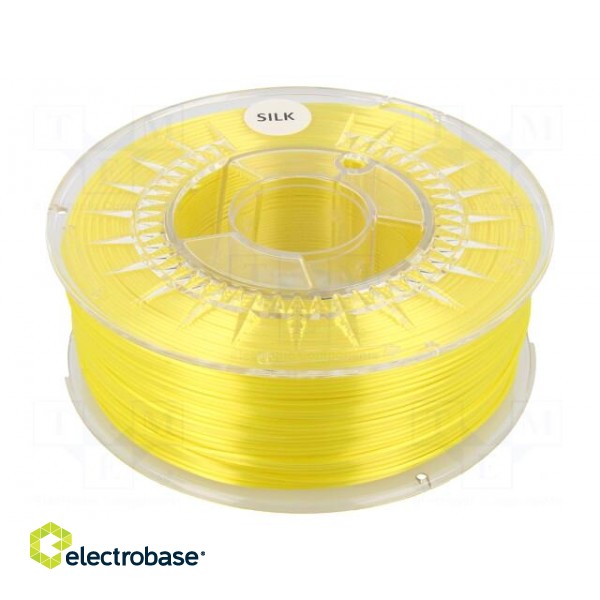 Filament: SILK | Ø: 1.75mm | yellow (bright) | 225÷245°C | 1kg